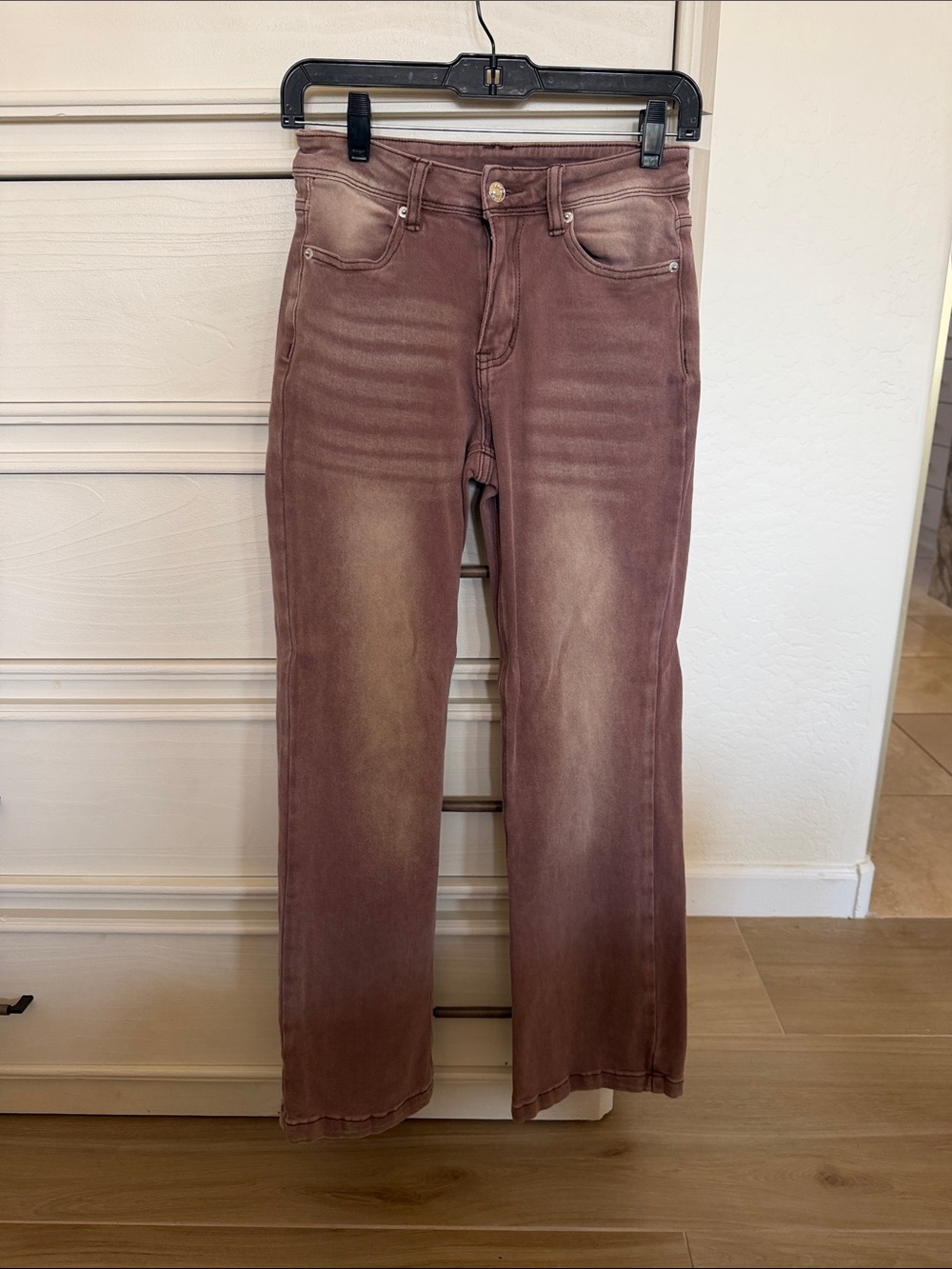 Women's High-Rise Washed Mauve Jeans